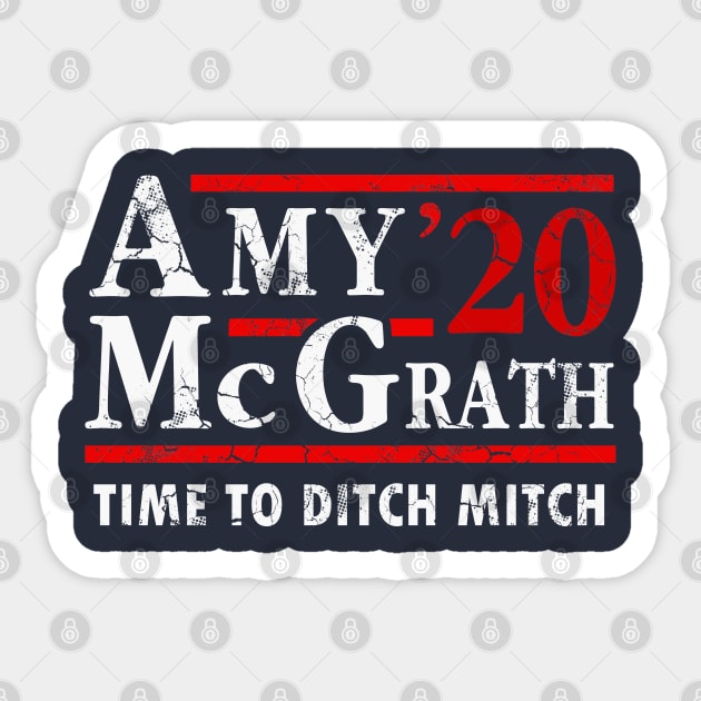 Amy McGrath 2020 Election Time To Ditch Mitch Sticker by E